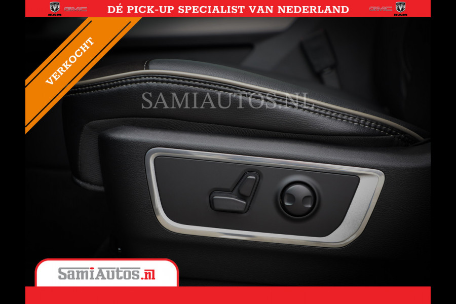 Dodge Ram 1500 LARAMIE NIGHT | NIEUW! BMP VRIJ | PANORAMA | LPG | HUD | VIRTUAL | LUCHTVERING | 360CAM | DODE HOEK | 5.7 V8 HEMI 402PK 4x4 | CREWCAB 5 PERSOONS | GRIJSKENTEKEN | VOORRAAD NR 2147 - 4802