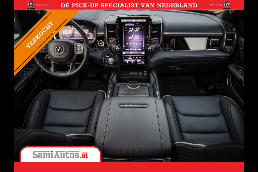 Dodge Ram 1500 LIMITED NIGHT H.O 540PK 706 Nm | XB9 | MASSAGE | BOM VOL | PW7 WHITE | CREW CAB | DUBBELE CABINE | GRIJSKENTEKEN | DE MEEST LUXUEUZE en BEGEERDE Pick-up VOORRAAD NR 2305 - 8549
