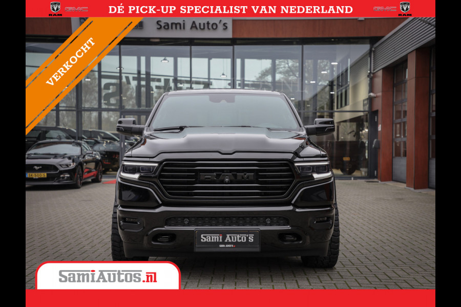 Dodge Ram 1500 LONGHORN BLACK OPS | HUD & VIRTUAL | PRIJS MET LPG + HEAD UP ADG + DEKSEL + PANORAMADAK GWJ + LUCHTVERING SER + BOM VOL | L CREW CAB | DUBBELE CABINE | 5,7L V8 HEMI 402 PK 4X4 | 5 PERSOONS | GRIJSKENTEKEN | VOORRAAD NR 2202 - 9563