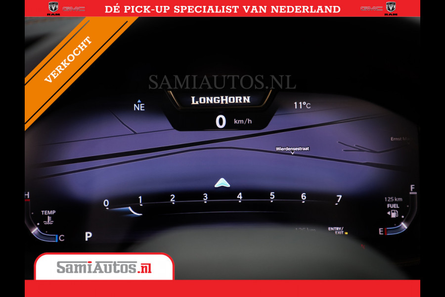 Dodge Ram 1500 LONGHORN BLACK OPS | HUD & VIRTUAL | PRIJS MET LPG + HEAD UP ADG + DEKSEL + PANORAMADAK GWJ + LUCHTVERING SER + BOM VOL | L CREW CAB | DUBBELE CABINE | 5,7L V8 HEMI 402 PK 4X4 | 5 PERSOONS | GRIJSKENTEKEN | VOORRAAD NR 2202 - 9563