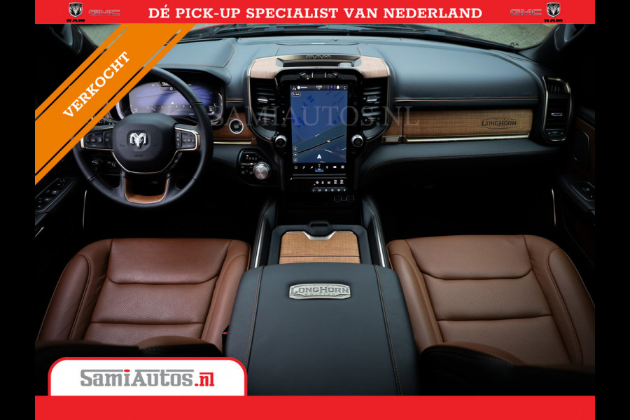 Dodge Ram 1500 LONGHORN BLACK OPS | HUD & VIRTUAL | PRIJS MET LPG + HEAD UP ADG + DEKSEL + PANORAMADAK GWJ + LUCHTVERING SER + BOM VOL | L CREW CAB | DUBBELE CABINE | 5,7L V8 HEMI 402 PK 4X4 | 5 PERSOONS | GRIJSKENTEKEN | VOORRAAD NR 2202 - 9563