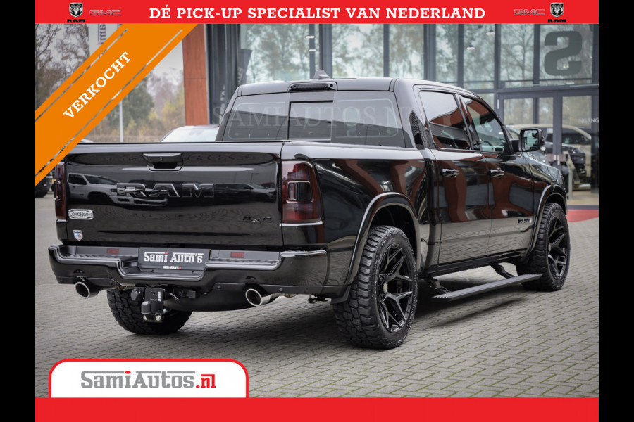 Dodge Ram 1500 LONGHORN BLACK OPS | HUD & VIRTUAL | PRIJS MET LPG + HEAD UP ADG + DEKSEL + PANORAMADAK GWJ + LUCHTVERING SER + BOM VOL | L CREW CAB | DUBBELE CABINE | 5,7L V8 HEMI 402 PK 4X4 | 5 PERSOONS | GRIJSKENTEKEN | VOORRAAD NR 2202 - 9563