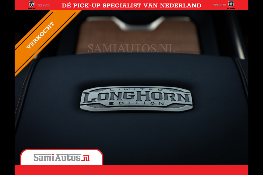 Dodge Ram 1500 LONGHORN BLACK OPS | HUD & VIRTUAL | PRIJS MET LPG + HEAD UP ADG + DEKSEL + PANORAMADAK GWJ + LUCHTVERING SER + BOM VOL | L CREW CAB | DUBBELE CABINE | 5,7L V8 HEMI 402 PK 4X4 | 5 PERSOONS | GRIJSKENTEKEN | VOORRAAD NR 2202 - 9563