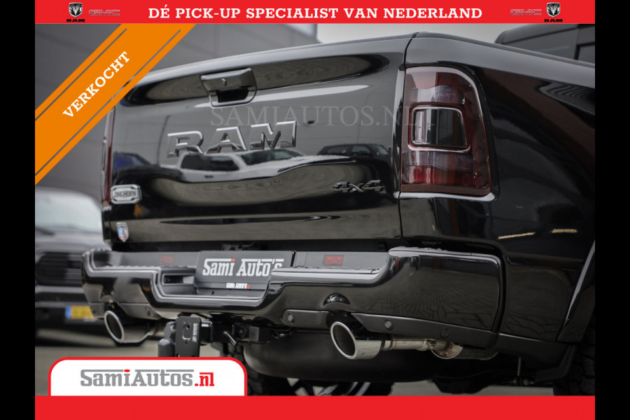 Dodge Ram 1500 LONGHORN BLACK OPS | HUD & VIRTUAL | PRIJS MET LPG + HEAD UP ADG + DEKSEL + PANORAMADAK GWJ + LUCHTVERING SER + BOM VOL | L CREW CAB | DUBBELE CABINE | 5,7L V8 HEMI 402 PK 4X4 | 5 PERSOONS | GRIJSKENTEKEN | VOORRAAD NR 2202 - 9563