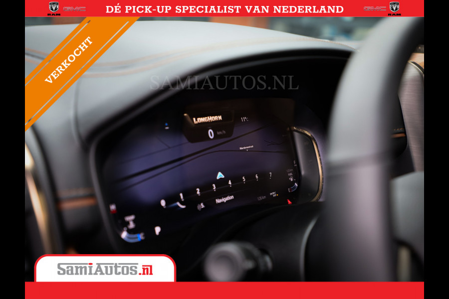 Dodge Ram 1500 LONGHORN BLACK OPS | HUD & VIRTUAL | PRIJS MET LPG + HEAD UP ADG + DEKSEL + PANORAMADAK GWJ + LUCHTVERING SER + BOM VOL | L CREW CAB | DUBBELE CABINE | 5,7L V8 HEMI 402 PK 4X4 | 5 PERSOONS | GRIJSKENTEKEN | VOORRAAD NR 2202 - 9563
