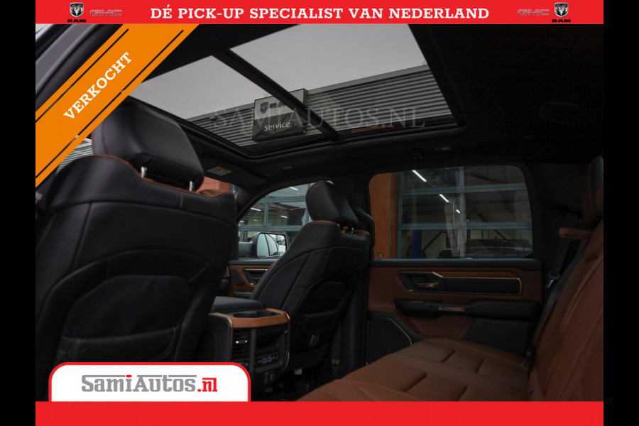 Dodge Ram 1500 LONGHORN BLACK OPS | HUD & VIRTUAL | PRIJS MET LPG + HEAD UP ADG + DEKSEL + PANORAMADAK GWJ + LUCHTVERING SER + BOM VOL | L CREW CAB | DUBBELE CABINE | 5,7L V8 HEMI 402 PK 4X4 | 5 PERSOONS | GRIJSKENTEKEN | VOORRAAD NR 2202 - 9563