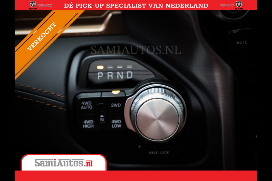 Dodge Ram 1500 LONGHORN BLACK OPS | HUD & VIRTUAL | PRIJS MET LPG + HEAD UP ADG + DEKSEL + PANORAMADAK GWJ + LUCHTVERING SER + BOM VOL | L CREW CAB | DUBBELE CABINE | 5,7L V8 HEMI 402 PK 4X4 | 5 PERSOONS | GRIJSKENTEKEN | VOORRAAD NR 2202 - 9563