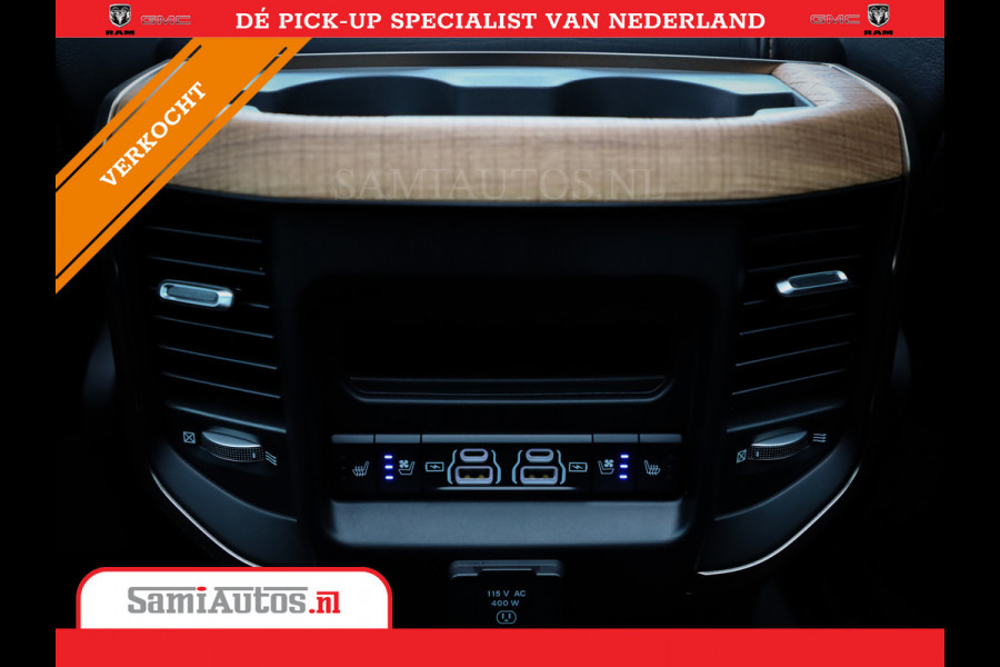 Dodge Ram 1500 LONGHORN BLACK OPS | HUD & VIRTUAL | PRIJS MET LPG + HEAD UP ADG + DEKSEL + PANORAMADAK GWJ + LUCHTVERING SER + BOM VOL | L CREW CAB | DUBBELE CABINE | 5,7L V8 HEMI 402 PK 4X4 | 5 PERSOONS | GRIJSKENTEKEN | VOORRAAD NR 2202 - 9563