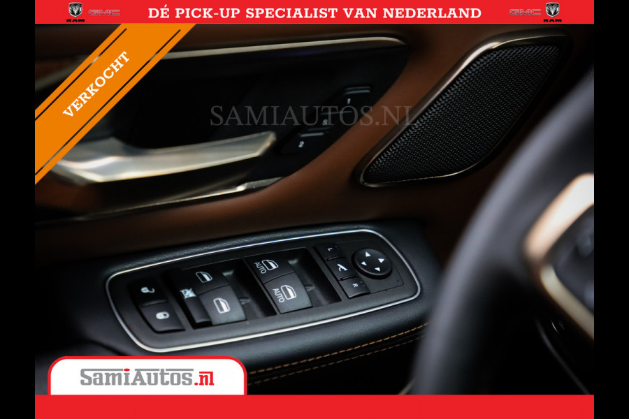 Dodge Ram 1500 LONGHORN BLACK OPS | HUD & VIRTUAL | PRIJS MET LPG + HEAD UP ADG + DEKSEL + PANORAMADAK GWJ + LUCHTVERING SER + BOM VOL | L CREW CAB | DUBBELE CABINE | 5,7L V8 HEMI 402 PK 4X4 | 5 PERSOONS | GRIJSKENTEKEN | VOORRAAD NR 2202 - 9563