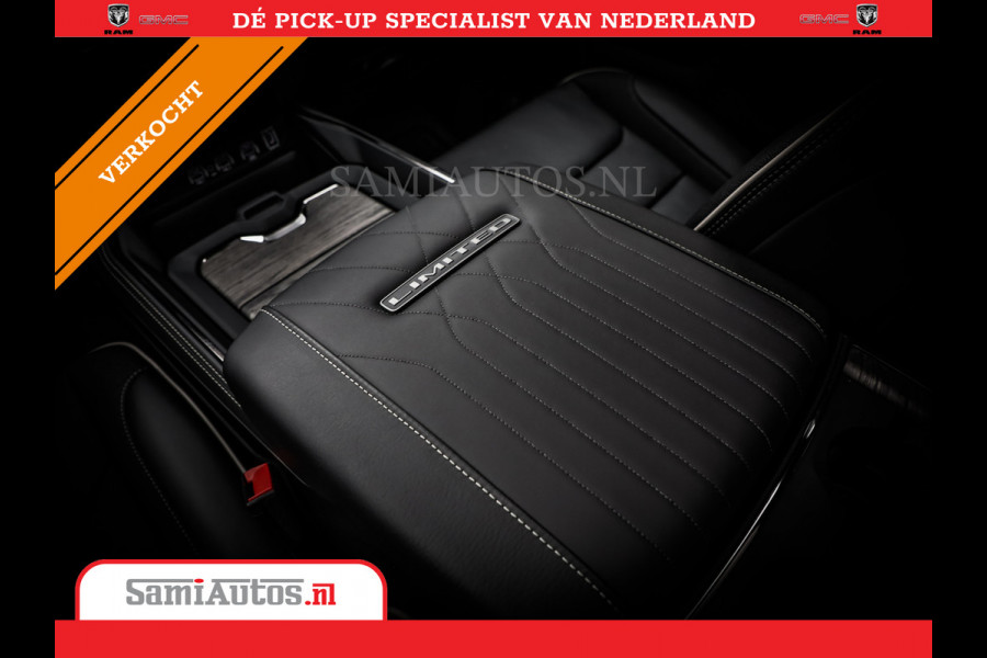 Dodge Ram 1500 LIMITED SPORT DE MEEST LUXUEUZE PICK UP HIGH OUTPUT H.O 540PK 706 Nm 2025 | XB9 | MASSAGE | BOM VOL | CREW CAB | DUBBELE CABINE | GRIJSKENTEKEN | VOORRAAD NR 2319 - 5180