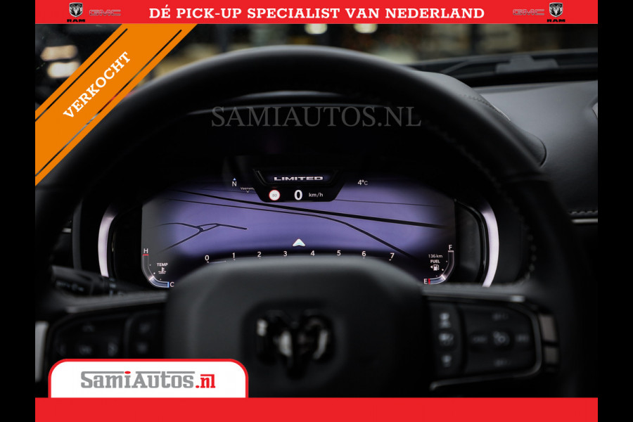 Dodge Ram 1500 LIMITED SPORT DE MEEST LUXUEUZE PICK UP HIGH OUTPUT H.O 540PK 706 Nm 2025 | XB9 | MASSAGE | BOM VOL | CREW CAB | DUBBELE CABINE | GRIJSKENTEKEN | VOORRAAD NR 2319 - 5180