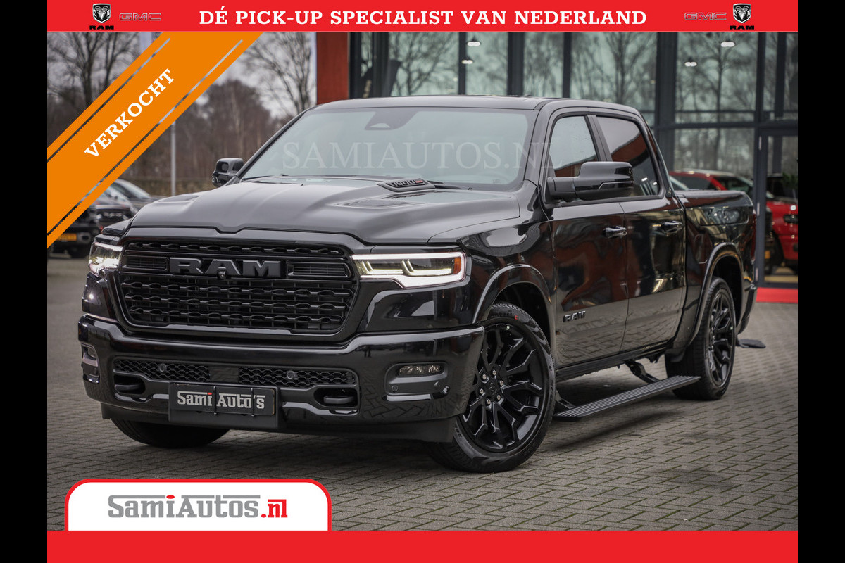 Dodge Ram 1500 LIMITED NIGHT H.O 540PK 706 Nm 2025 | XB9 | MASSAGE | BOM VOL | CREW CAB | DUBBELE CABINE | GRIJSKENTEKEN | DE MEEST LUXUEUZE en BEGEERDE Pick-up VOORRAAD NR 2330 - 7407 Dodge Ram 1500 LIMITED NIGHT H.O 540PK 706 Nm 2025 | XB9 | MASSAGE | BOM VOL | CREW CAB | DUBBELE CABINE | GRIJSKENTEKEN | DE MEEST LUXUEUZE en BEGEERDE Pick-up VOORRAAD NR 2330 - 7407