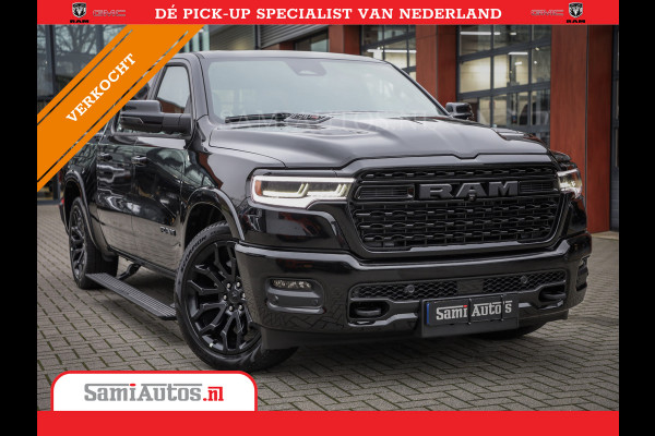 Dodge Ram 1500 LIMITED NIGHT H.O 540PK 706 Nm 2025 | XB9 | MASSAGE | BOM VOL | CREW CAB | DUBBELE CABINE | GRIJSKENTEKEN | DE MEEST LUXUEUZE en BEGEERDE Pick-up VOORRAAD NR 2330 - 7407