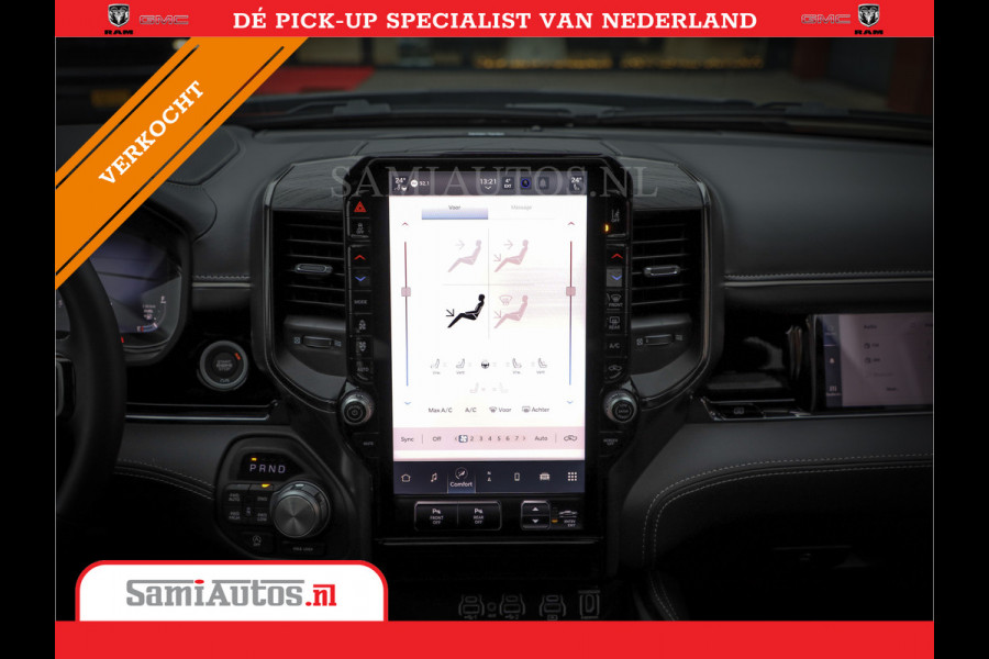 Dodge Ram 1500 LIMITED NIGHT H.O 540PK 706 Nm 2025 | XB9 | MASSAGE | BOM VOL | CREW CAB | DUBBELE CABINE | GRIJSKENTEKEN | DE MEEST LUXUEUZE en BEGEERDE Pick-up VOORRAAD NR 2330 - 7407