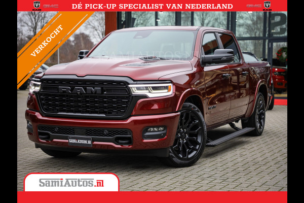 Dodge Ram 1500 LIMITED NIGHT 540PK 706 Nm 2025 | HIGH OUTPUT | XB9 | MASSAGE | BOM VOL | CREW CAB | DUBBELE CABINE | GRIJSKENTEKEN | DE MEEST LUXUEUZE en BEGEERDE Pick-up | VOORRAAD NR 2301 - 7424