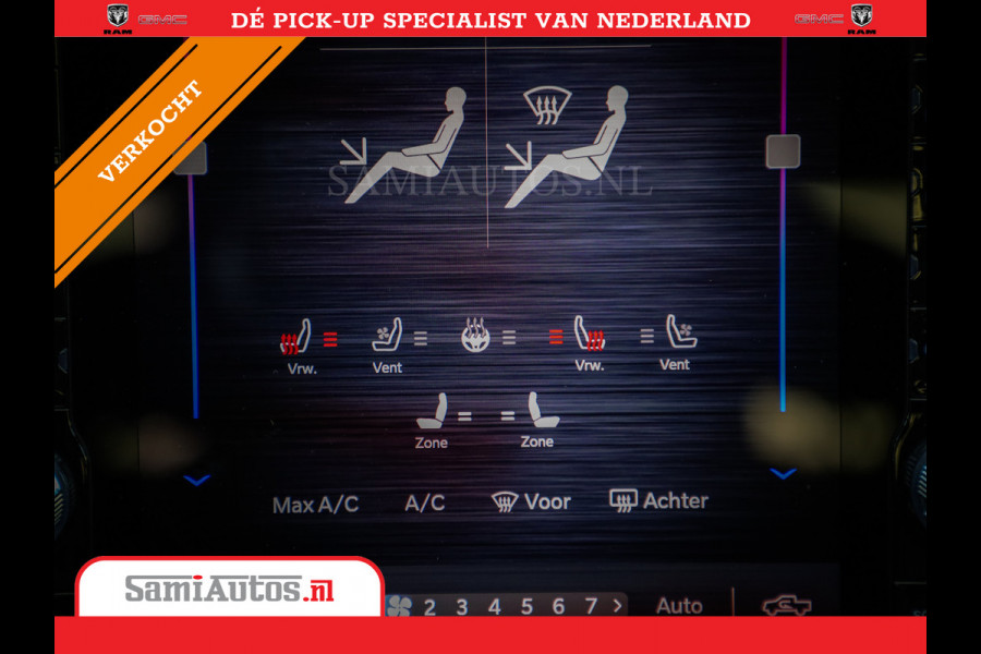 Dodge Ram 2025 NIGHT PREMIUM | BOM VOL + 14.4 INCH SCHERM + LUCHTVERING + HUD | HURRICANE 420PK 636 Nm | PRIJS MET LPG EN COVER EN GARANTI DUBBELE CABINE | PICK UP | 5 PERSOONS | DC | GRIJSKENTEKEN | PR4 FLAME RED | VOORRAAD NR 2234 - 4995