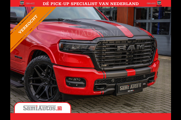 Dodge Ram 2025 NIGHT PREMIUM | BOM VOL + 14.4 INCH SCHERM + LUCHTVERING + HUD | HURRICANE 420PK 636 Nm | PRIJS MET LPG EN COVER EN GARANTI DUBBELE CABINE | PICK UP | 5 PERSOONS | DC | GRIJSKENTEKEN | PR4 FLAME RED | VOORRAAD NR 2234 - 4995