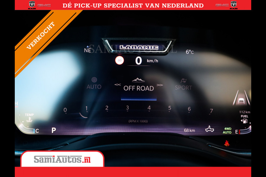 Dodge Ram 2025 NIGHT PREMIUM | BOM VOL + 14.4 INCH SCHERM + LUCHTVERING + HUD | HURRICANE 420PK 636 Nm | PRIJS MET LPG EN COVER EN GARANTI DUBBELE CABINE | PICK UP | 5 PERSOONS | DC | GRIJSKENTEKEN | PR4 FLAME RED | VOORRAAD NR 2234 - 4995