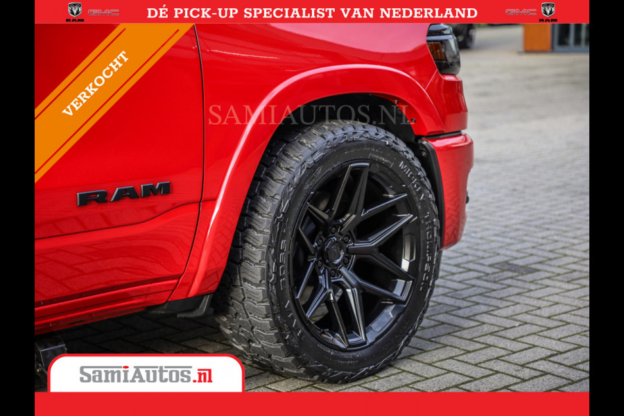 Dodge Ram 2025 NIGHT PREMIUM | BOM VOL + 14.4 INCH SCHERM + LUCHTVERING + HUD | HURRICANE 420PK 636 Nm | PRIJS MET LPG EN COVER EN GARANTI DUBBELE CABINE | PICK UP | 5 PERSOONS | DC | GRIJSKENTEKEN | PR4 FLAME RED | VOORRAAD NR 2234 - 4995
