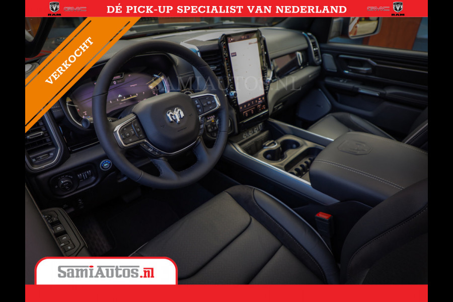 Dodge Ram 2025 NIGHT PREMIUM | BOM VOL + 14.4 INCH SCHERM + LUCHTVERING + HUD | HURRICANE 420PK 636 Nm | PRIJS MET LPG EN COVER EN GARANTI DUBBELE CABINE | PICK UP | 5 PERSOONS | DC | GRIJSKENTEKEN | PR4 FLAME RED | VOORRAAD NR 2234 - 4995