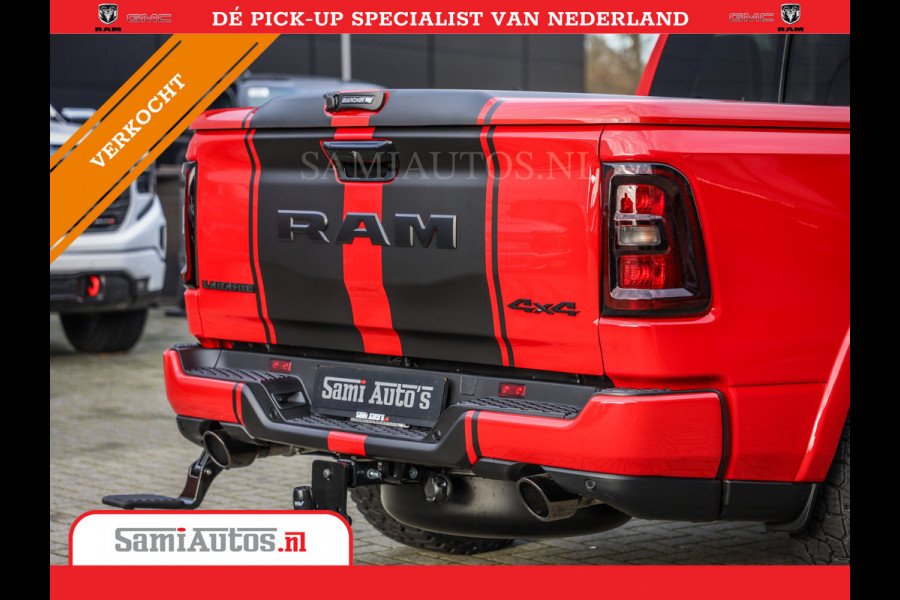 Dodge Ram 2025 NIGHT PREMIUM | BOM VOL + 14.4 INCH SCHERM + LUCHTVERING + HUD | HURRICANE 420PK 636 Nm | PRIJS MET LPG EN COVER EN GARANTI DUBBELE CABINE | PICK UP | 5 PERSOONS | DC | GRIJSKENTEKEN | PR4 FLAME RED | VOORRAAD NR 2234 - 4995