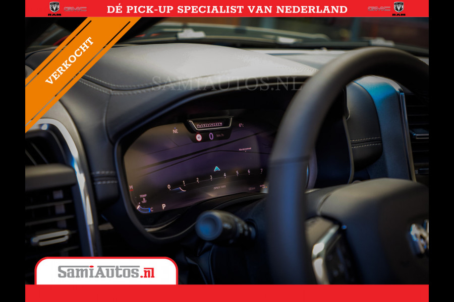 Dodge Ram 2025 NIGHT PREMIUM | BOM VOL + 14.4 INCH SCHERM + LUCHTVERING + HUD | HURRICANE 420PK 636 Nm | PRIJS MET LPG EN COVER EN GARANTI DUBBELE CABINE | PICK UP | 5 PERSOONS | DC | GRIJSKENTEKEN | PR4 FLAME RED | VOORRAAD NR 2234 - 4995