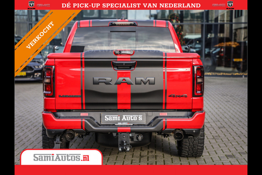 Dodge Ram 2025 NIGHT PREMIUM | BOM VOL + 14.4 INCH SCHERM + LUCHTVERING + HUD | HURRICANE 420PK 636 Nm | PRIJS MET LPG EN COVER EN GARANTI DUBBELE CABINE | PICK UP | 5 PERSOONS | DC | GRIJSKENTEKEN | PR4 FLAME RED | VOORRAAD NR 2234 - 4995