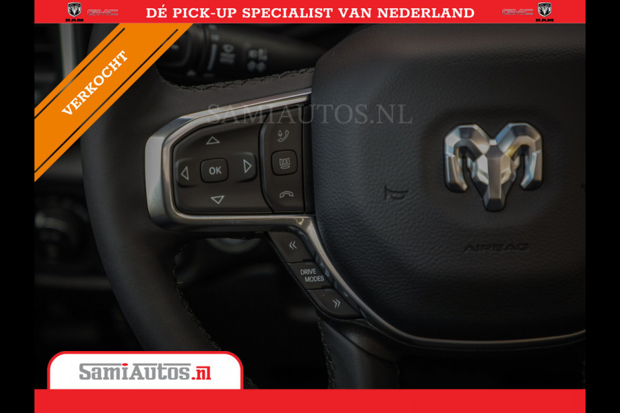 Dodge Ram 2025 NIGHT PREMIUM | BOM VOL + 14.4 INCH SCHERM + LUCHTVERING + HUD | HURRICANE 420PK 636 Nm | PRIJS MET LPG EN COVER EN GARANTI DUBBELE CABINE | PICK UP | 5 PERSOONS | DC | GRIJSKENTEKEN | PR4 FLAME RED | VOORRAAD NR 2234 - 4995