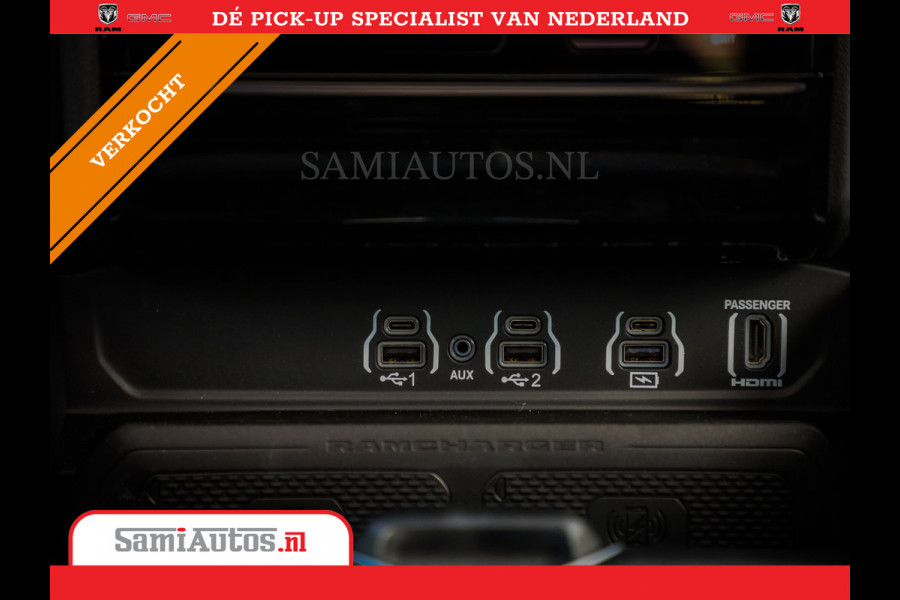 Dodge Ram 2025 NIGHT PREMIUM | BOM VOL + 14.4 INCH SCHERM + LUCHTVERING + HUD | HURRICANE 420PK 636 Nm | PRIJS MET LPG EN COVER EN GARANTI DUBBELE CABINE | PICK UP | 5 PERSOONS | DC | GRIJSKENTEKEN | PR4 FLAME RED | VOORRAAD NR 2234 - 4995