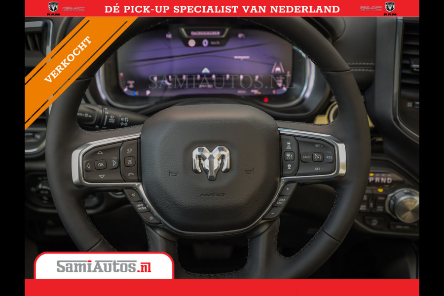 Dodge Ram 2025 NIGHT PREMIUM | BOM VOL + 14.4 INCH SCHERM + LUCHTVERING + HUD | HURRICANE 420PK 636 Nm | PRIJS MET LPG EN COVER EN GARANTI DUBBELE CABINE | PICK UP | 5 PERSOONS | DC | GRIJSKENTEKEN | PR4 FLAME RED | VOORRAAD NR 2234 - 4995