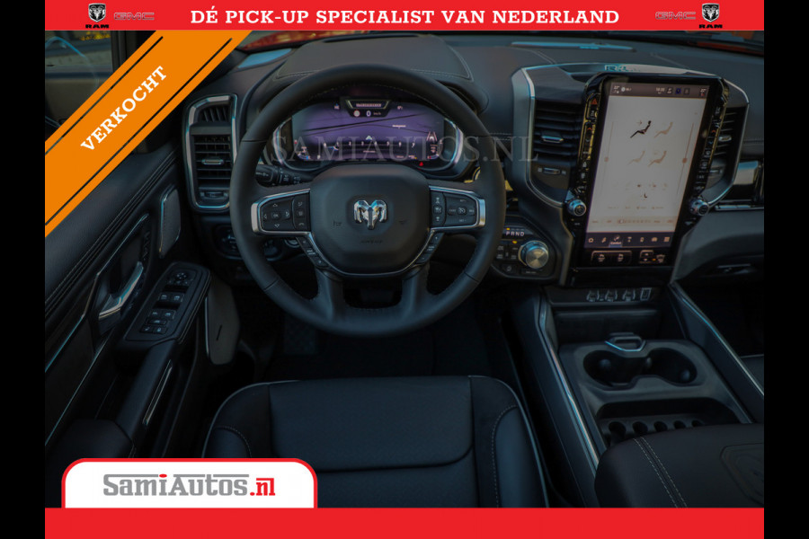 Dodge Ram 2025 NIGHT PREMIUM | BOM VOL + 14.4 INCH SCHERM + LUCHTVERING + HUD | HURRICANE 420PK 636 Nm | PRIJS MET LPG EN COVER EN GARANTI DUBBELE CABINE | PICK UP | 5 PERSOONS | DC | GRIJSKENTEKEN | PR4 FLAME RED | VOORRAAD NR 2234 - 4995