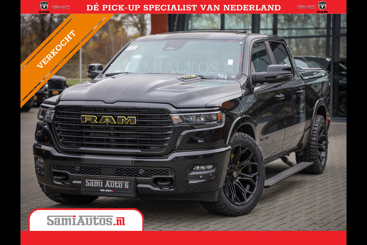 Dodge Ram PREMIUM NIGHT | MAY 2025 BOM VOL + HUD & 14.4 INCH SCHERM | LUCHTVERING | 420PK 636 Nm | PRIJS MET LPG EN COVER EN GARANTIE | DUBBELE CABINE | PICK UP | 5 PERSOONS | DC | GRIJSKENTEKEN | VOORRAAD NR 2232 - 3424 Dodge Ram PREMIUM NIGHT | MAY 2025 BOM VOL + HUD & 14.4 INCH SCHERM | LUCHTVERING | 420PK 636 Nm | PRIJS MET LPG EN COVER EN GARANTIE | DUBBELE CABINE | PICK UP | 5 PERSOONS | DC | GRIJSKENTEKEN | VOORRAAD NR 2232 - 3424
