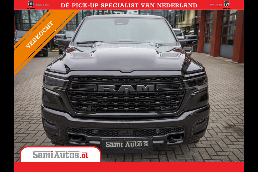 Dodge Ram 1500 LIMITED SPORT DE MEEST LUXUEUZE PICK UP HIGH OUTPUT H.O 540PK 706 Nm 2025 | XB9 | MASSAGE | BOM VOL | CREW CAB | DUBBELE CABINE | GRIJSKENTEKEN | VOORRAAD NR 2303 - 7694