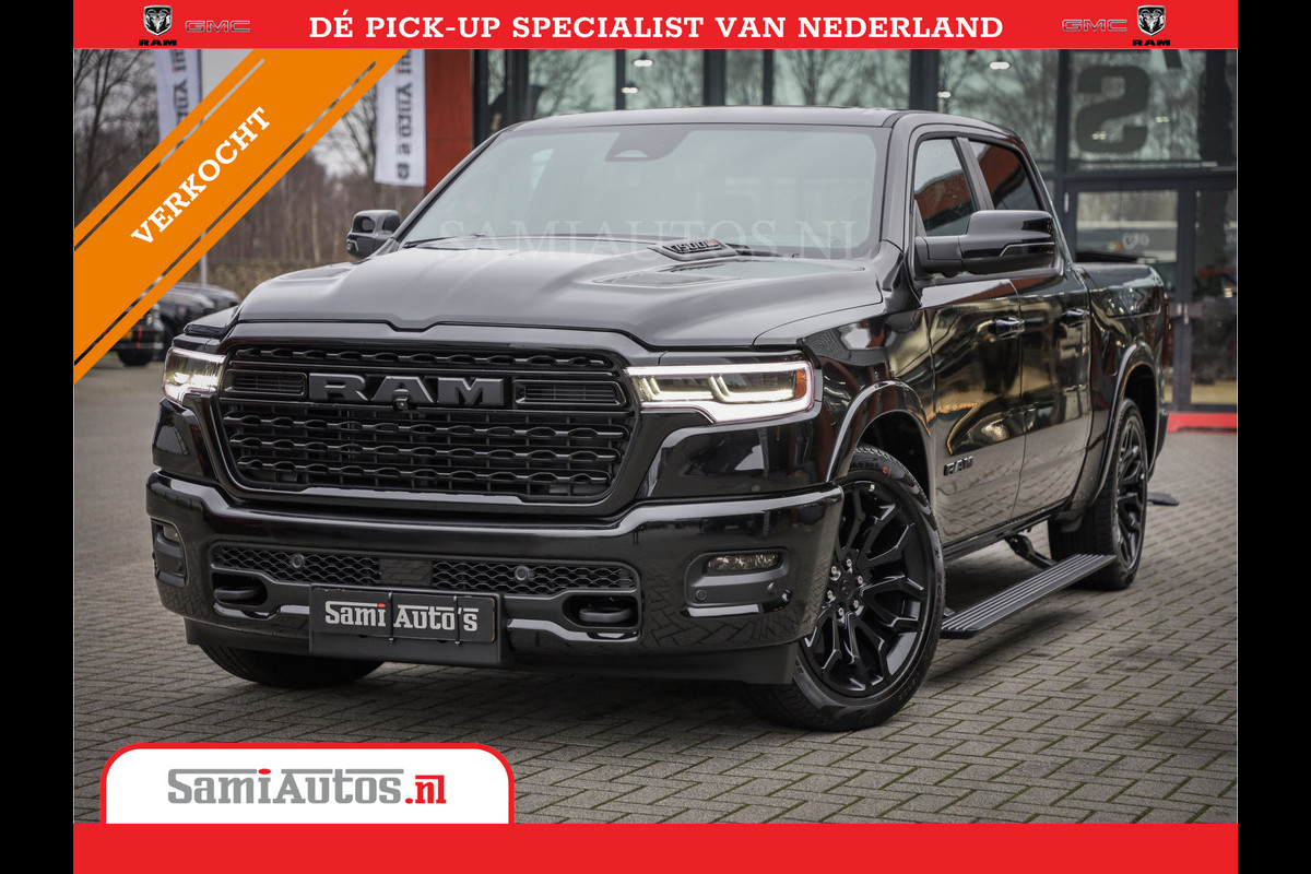 Dodge Ram 1500 LIMITED SPORT DE MEEST LUXUEUZE PICK UP HIGH OUTPUT H.O 540PK 706 Nm 2025 | XB9 | MASSAGE | BOM VOL | CREW CAB | DUBBELE CABINE | GRIJSKENTEKEN | VOORRAAD NR 2303 - 7694 Dodge Ram 1500 LIMITED SPORT DE MEEST LUXUEUZE PICK UP HIGH OUTPUT H.O 540PK 706 Nm 2025 | XB9 | MASSAGE | BOM VOL | CREW CAB | DUBBELE CABINE | GRIJSKENTEKEN | VOORRAAD NR 2303 - 7694