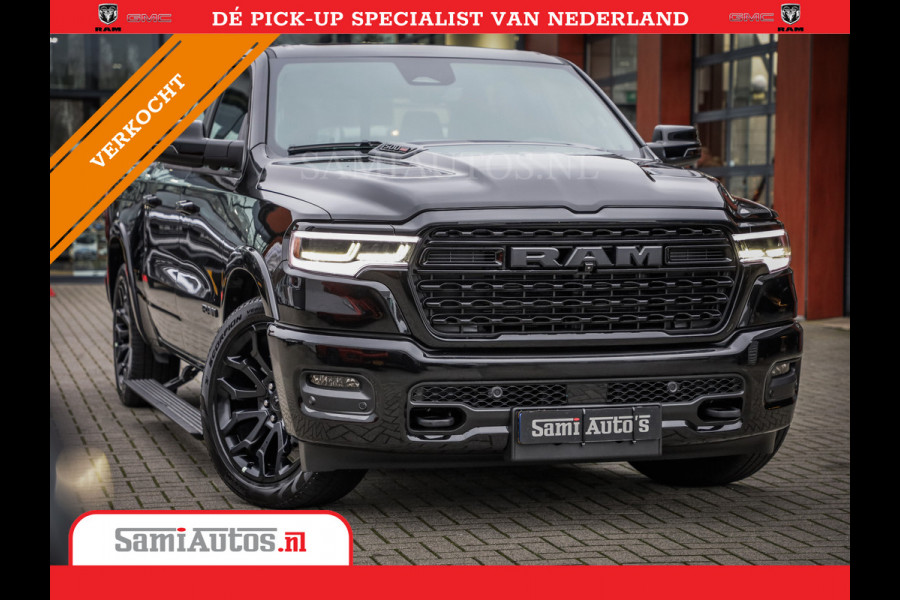 Dodge Ram 1500 LIMITED SPORT DE MEEST LUXUEUZE PICK UP HIGH OUTPUT H.O 540PK 706 Nm 2025 | XB9 | MASSAGE | BOM VOL | CREW CAB | DUBBELE CABINE | GRIJSKENTEKEN | VOORRAAD NR 2303 - 7694