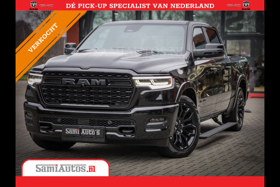 Dodge Ram 1500 LIMITED SPORT DE MEEST LUXUEUZE PICK UP HIGH OUTPUT H.O 540PK 706 Nm 2025 | XB9 | MASSAGE | BOM VOL | CREW CAB | DUBBELE CABINE | GRIJSKENTEKEN | VOORRAAD NR 2303 - 7694