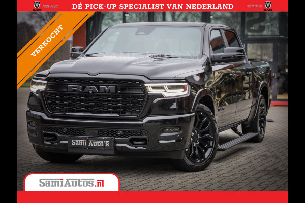 Dodge Ram 1500 LIMITED SPORT DE MEEST LUXUEUZE PICK UP HIGH OUTPUT H.O 540PK 706 Nm 2025 | XB9 | MASSAGE | BOM VOL | CREW CAB | DUBBELE CABINE | GRIJSKENTEKEN | VOORRAAD NR 2303 - 7694