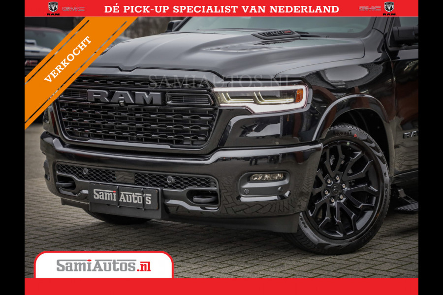Dodge Ram 1500 LIMITED SPORT DE MEEST LUXUEUZE PICK UP HIGH OUTPUT H.O 540PK 706 Nm 2025 | XB9 | MASSAGE | BOM VOL | CREW CAB | DUBBELE CABINE | GRIJSKENTEKEN | VOORRAAD NR 2303 - 7694