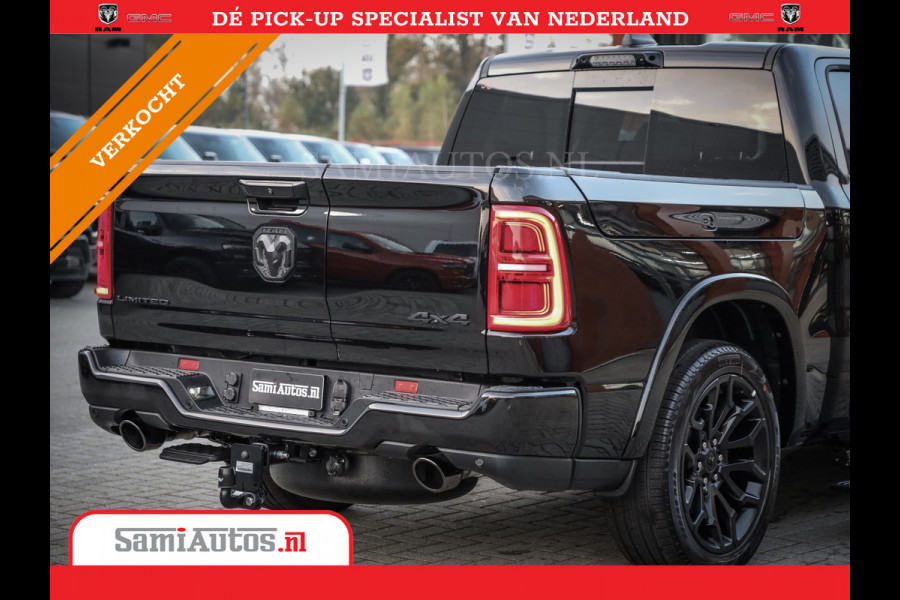 Dodge Ram 1500 LIMITED SPORT DE MEEST LUXUEUZE PICK UP HIGH OUTPUT H.O 540PK 706 Nm 2025 | XB9 | MASSAGE | BOM VOL | CREW CAB | DUBBELE CABINE | GRIJSKENTEKEN | VOORRAAD NR 2303 - 7694