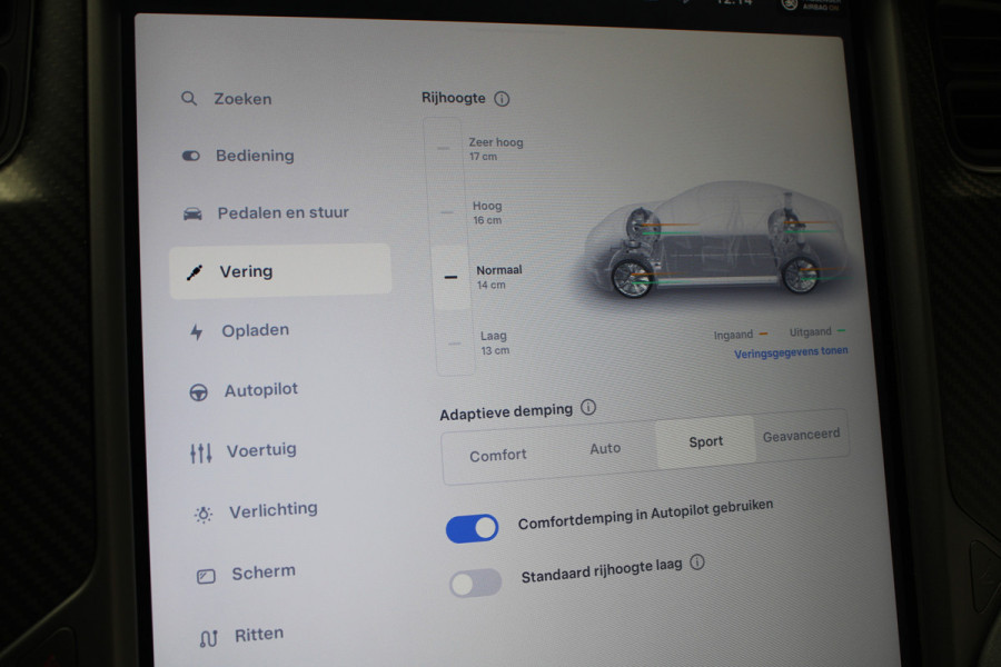 Tesla Model S 100D Performance Autopilot ACC Panodak Leer 360 Elektr. achterklep LM velgen PDC Lane Stuurverwarming Stoelverwarming voor en achter Alcantara hemel