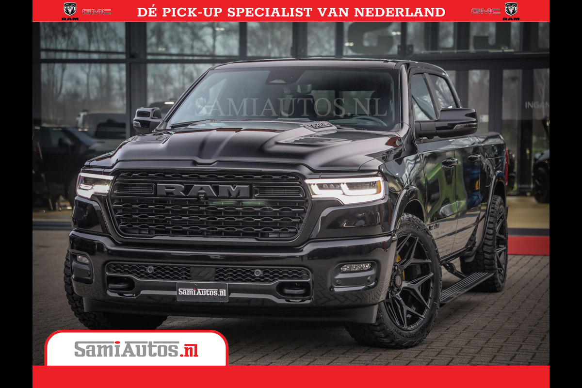 Dodge Ram 1500 Limited Night High Output 540HP 706Nm | Massage + Full Option | De Meest Luxe en Volle Pick-Up in zijn Klasse | Comfortabele Dubbele Cabine met Royale 5 Zitplaatsen | BPM vrij | Nu Leverbaar uit Voorraad | Voorraad Nr 2350 - 5181 Dodge Ram 1500 Limited Night High Output 540HP 706Nm | Massage + Full Option | De Meest Luxe en Volle Pick-Up in zijn Klasse | Comfortabele Dubbele Cabine met Royale 5 Zitplaatsen | BPM vrij | Nu Leverbaar uit Voorraad | Voorraad Nr 2350 - 5181