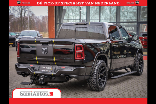 Dodge Ram 1500 Limited Night High Output 540HP 706Nm | Massage + Full Option | De Meest Luxe en Volle Pick-Up in zijn Klasse | Comfortabele Dubbele Cabine met Royale 5 Zitplaatsen | BPM vrij | Nu Leverbaar uit Voorraad | Voorraad Nr 2332 - 5179