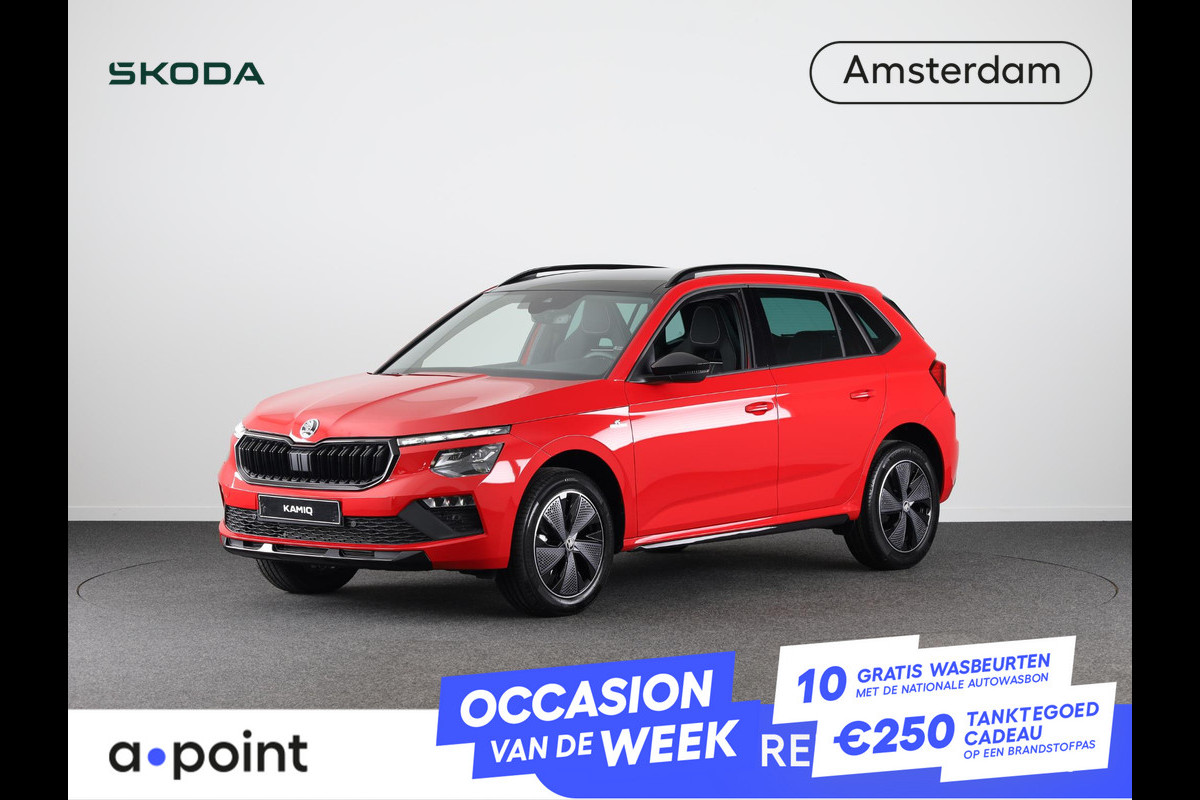 Škoda Kamiq Monte Carlo 1.0 TSI 115 pk 7 versn. DSG Panoramadak | Adaptive Cruise Control | Blind Spot | Stoelverwarming | Automaat Škoda Kamiq Monte Carlo 1.0 TSI 115 pk 7 versn. DSG Panoramadak | Adaptive Cruise Control | Blind Spot | Stoelverwarming | Automaat