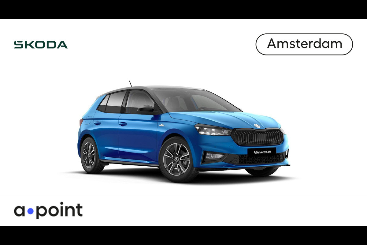 Škoda Fabia Monte Carlo 1.0 TSI 95 pk 5 versn. Hand | Verwarmbare voorstoelen | Hill start | Zwart dak Škoda Fabia Monte Carlo 1.0 TSI 95 pk 5 versn. Hand | Verwarmbare voorstoelen | Hill start | Zwart dak