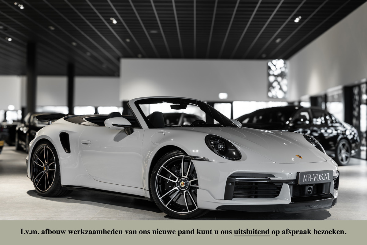 Porsche 911 Cabrio 3.8 Turbo S Aerokit|Ceramic|Lift|PP|Sportuitlaat|Stoelkoeling|Innodrive|Keyless|Krijt Porsche 911 Cabrio 3.8 Turbo S Aerokit|Ceramic|Lift|PP|Sportuitlaat|Stoelkoeling|Innodrive|Keyless|Krijt