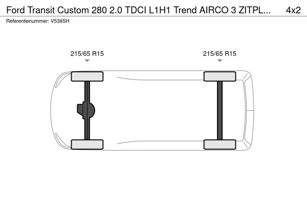 Ford Transit Custom 280 2.0 TDCI L1H1 Trend AIRCO 3 ZITPLAATSEN