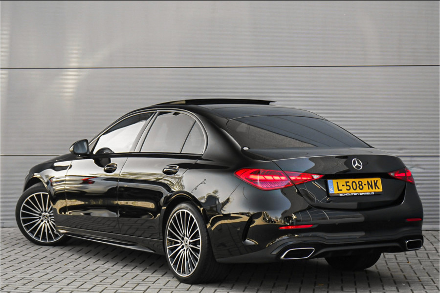 Mercedes-Benz C-Klasse 180 AMG Line Pano Night Leder 19"