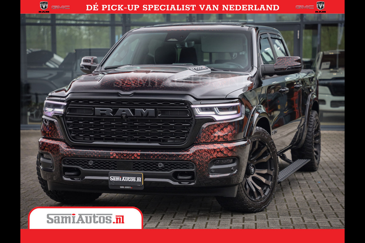 Dodge Ram COBRA EDITION | 1500 Limited Night High Output 540HP 706Nm | Massage + Full Option | De Meest Luxe en Volle Pick-Up in zijn Klas Comfortabele Dubbele Cabine met Royale 5 Zitplaatsen | BPM vrij | Nu Leverbaar uit Voorraad | Voorraad Nr 2368 - 5452 | Cobra package is meerprijs | Dodge Ram COBRA EDITION | 1500 Limited Night High Output 540HP 706Nm | Massage + Full Option | De Meest Luxe en Volle Pick-Up in zijn Klas Comfortabele Dubbele Cabine met Royale 5 Zitplaatsen | BPM vrij | Nu Leverbaar uit Voorraad | Voorraad Nr 2368 - 5452 | Cobra package is meerprijs |