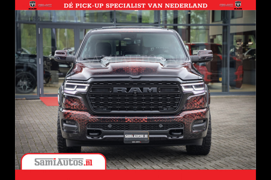 Dodge Ram COBRA EDITION | 1500 Limited Night High Output 540HP 706Nm | Massage + Full Option | De Meest Luxe en Volle Pick-Up in zijn Klas Comfortabele Dubbele Cabine met Royale 5 Zitplaatsen | BPM vrij | Nu Leverbaar uit Voorraad | Voorraad Nr 2368 -  5452 | Cobra package is meerprijs |