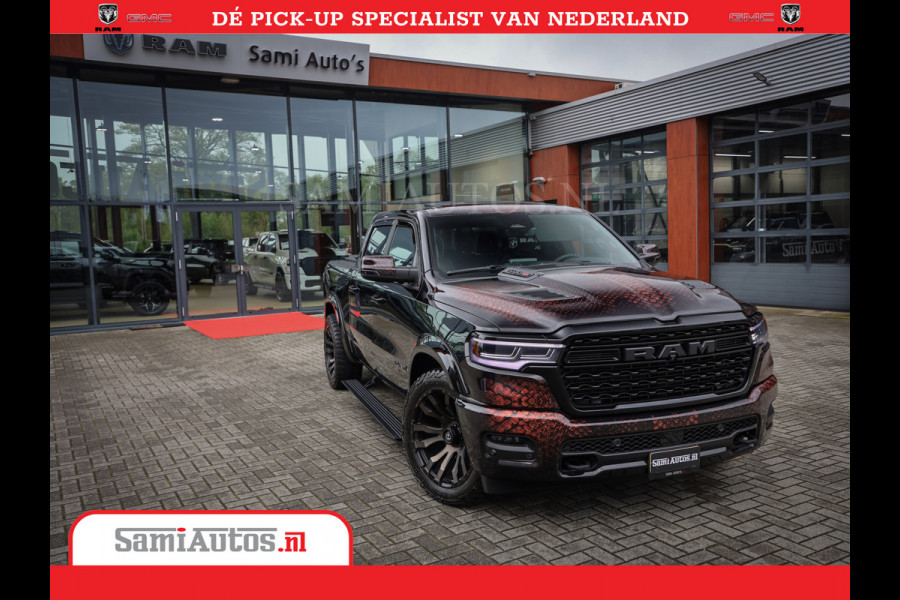 Dodge Ram COBRA EDITION | 1500 Limited Night High Output 540HP 706Nm | Massage + Full Option | De Meest Luxe en Volle Pick-Up in zijn Klas Comfortabele Dubbele Cabine met Royale 5 Zitplaatsen | BPM vrij | Nu Leverbaar uit Voorraad | Voorraad Nr 2368 -  5452 | Cobra package is meerprijs |